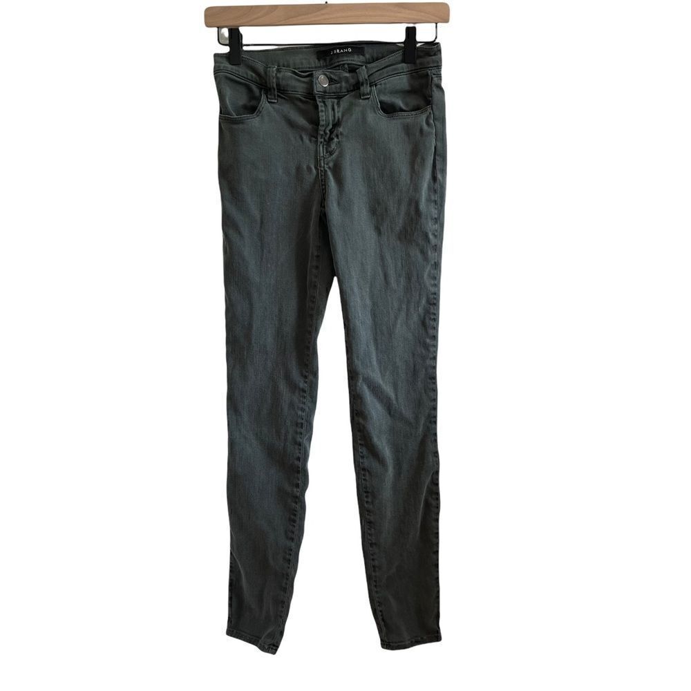 J Brand Super Skinny Conifer Green Jeans size 26